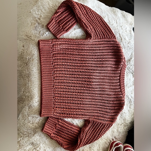 Brunello Cucinelli Woven Terracotta Sunset Handknit Sweater Size Small - Picture 7 of 9